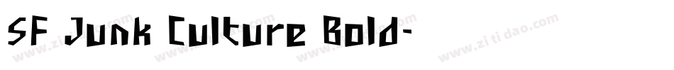 SF Junk Culture Bold字体转换